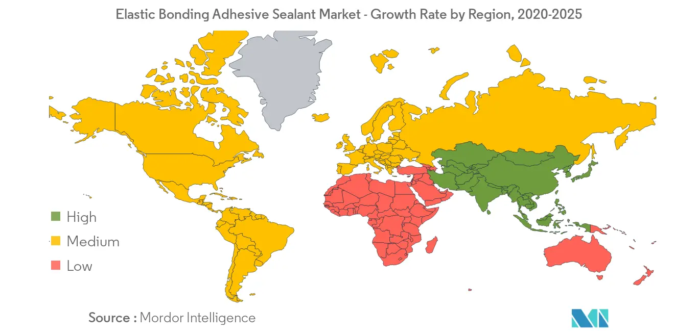 Elastic bonding adhesive sealant market Growth by Region