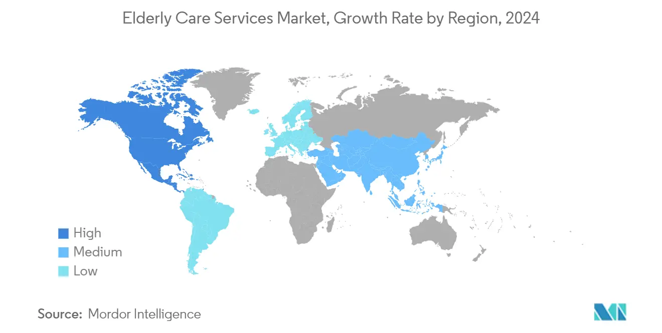 Elderly Care Services Market, Growth Rate by Region, 2024