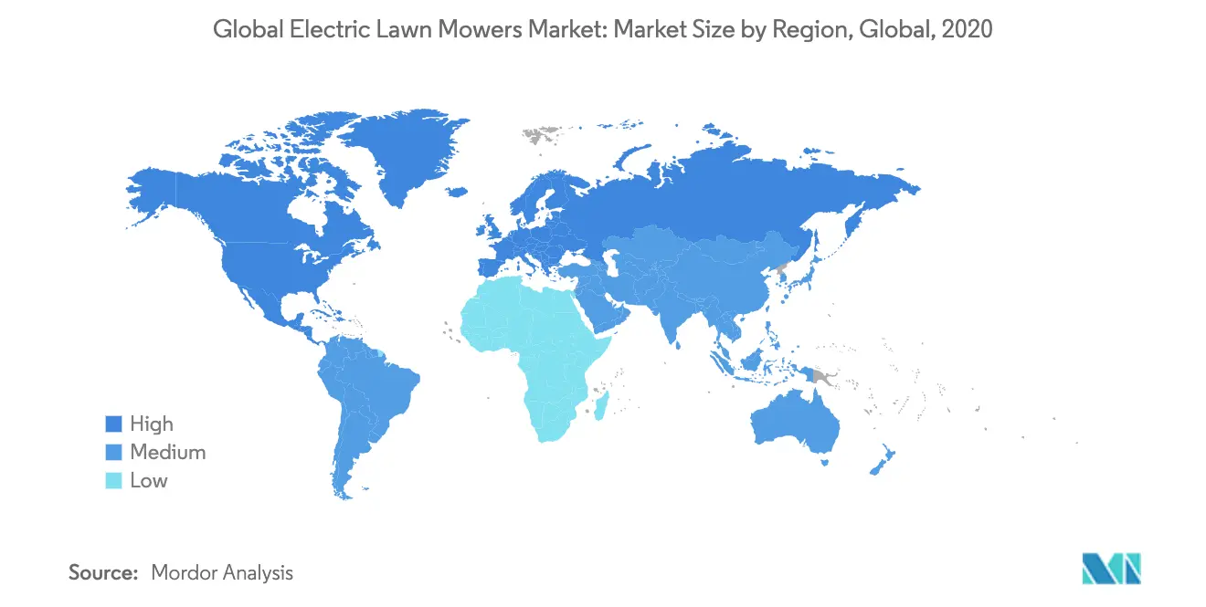 Electric Lawn Mowers Market Size By Region