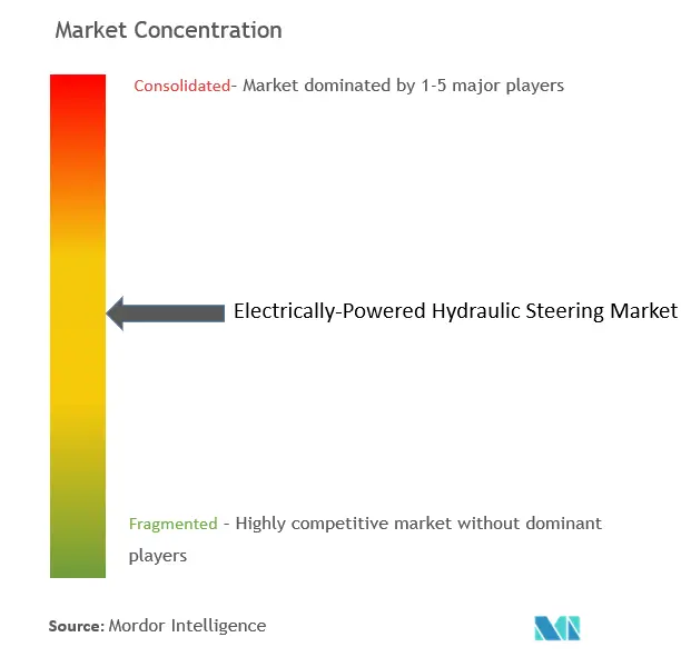 Concentración del mercado de dirección hidráulica accionada eléctricamente