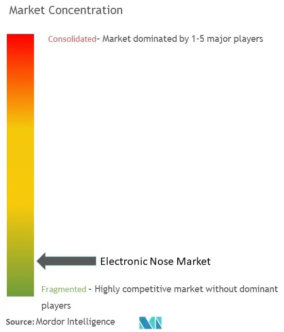 Marktkonzentration für elektronische Nasen (E-Nose).