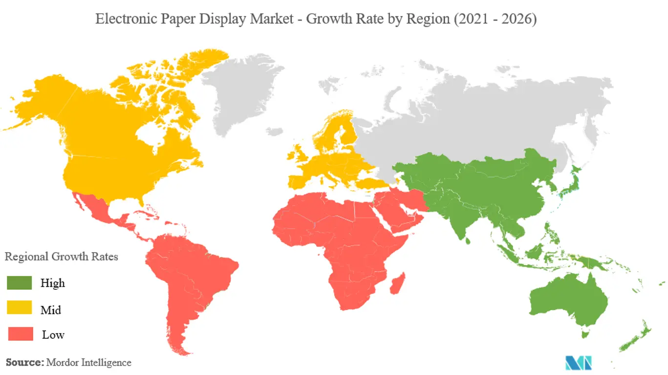 Global Electronic Paper Display Market Growth by Region