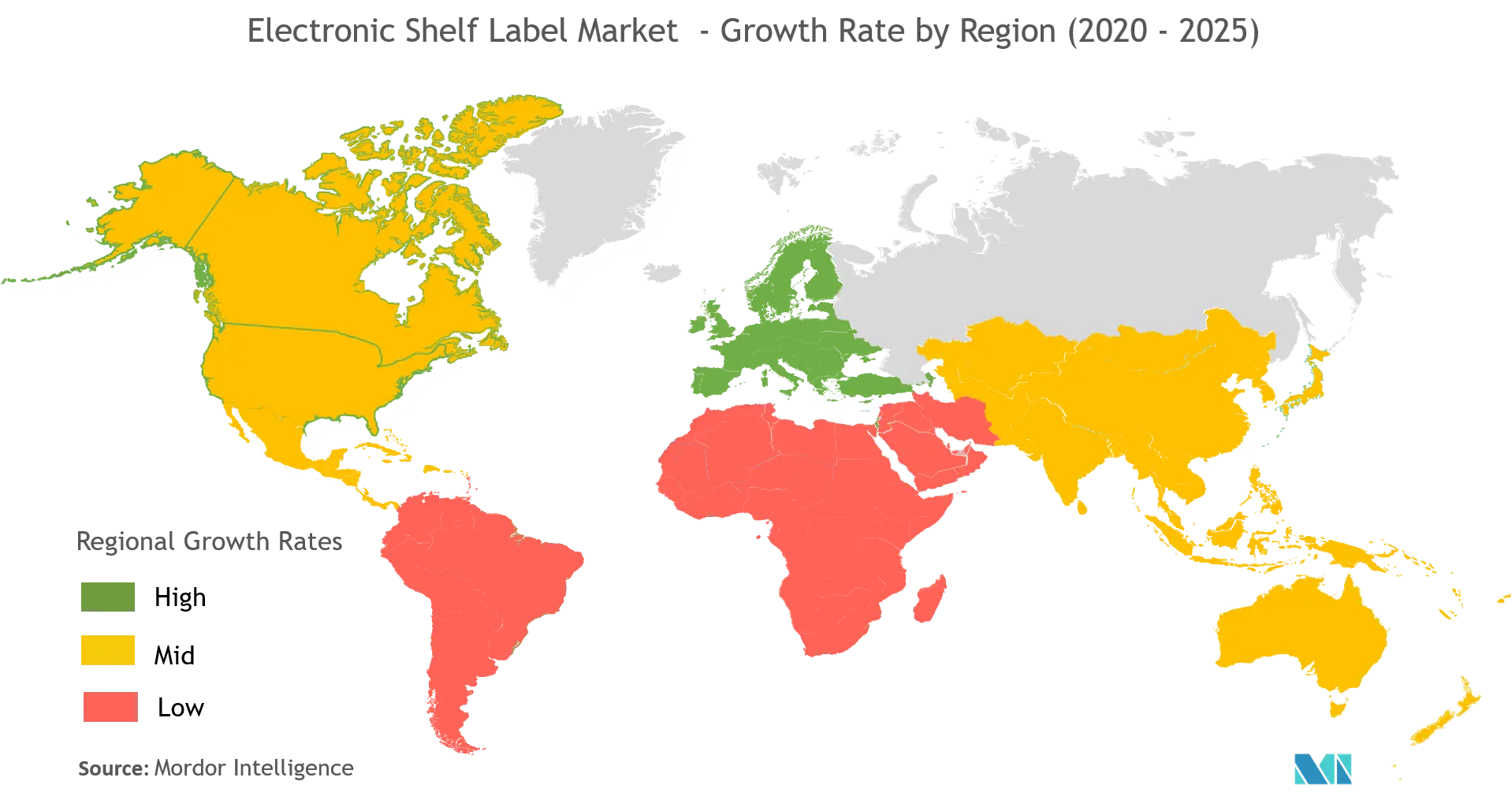Electronic Shelf Label Market Growth By Region