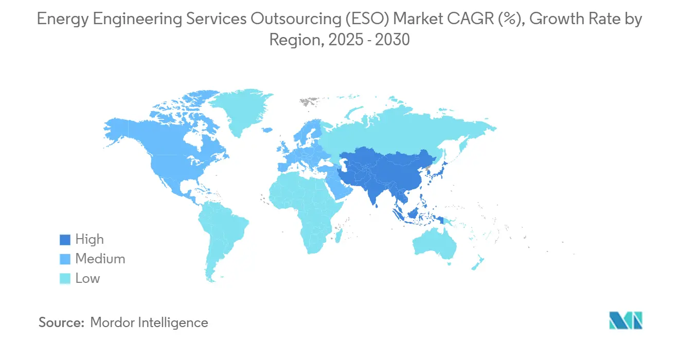 Energy Engineering Services Outsourcing (ESO) Market CAGR (%), Growth Rate by Region