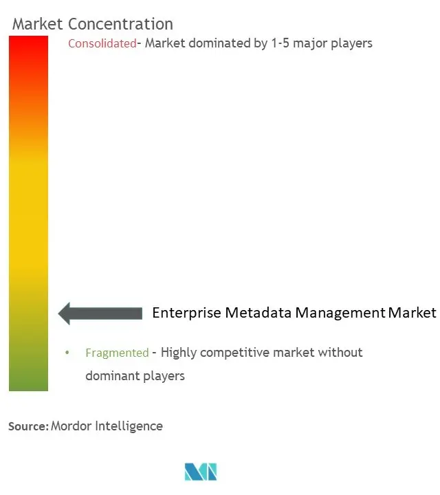 Concentração do mercado de gerenciamento de metadados empresariais