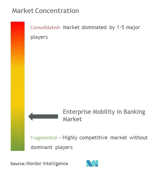銀行業務におけるエンタープライズ・モビリティ市場の集中度