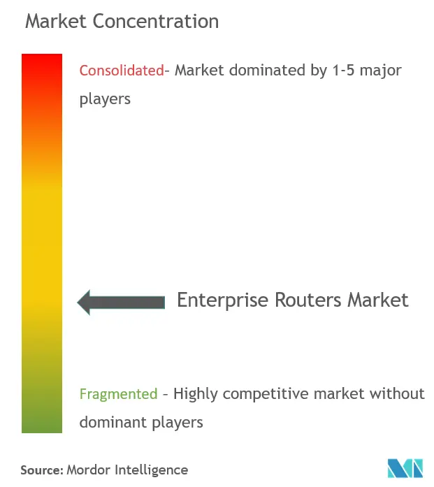 エンタープライズルーター市場の集中度