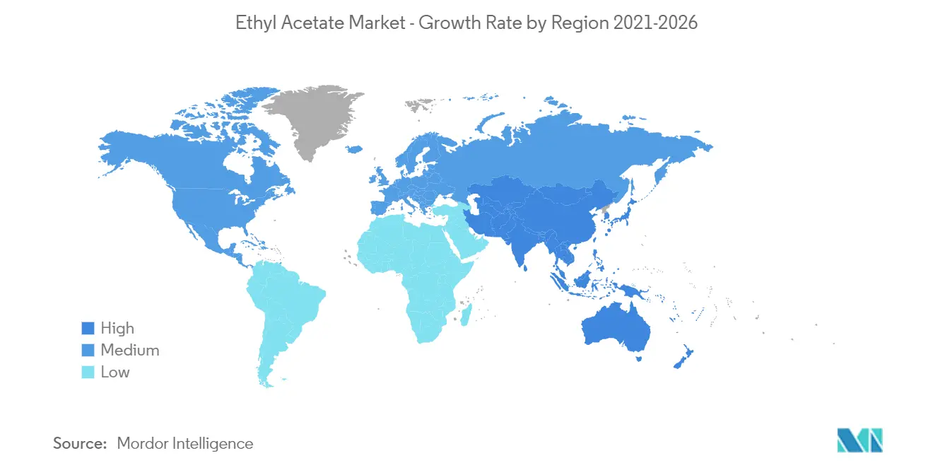 Ethyl Acetate Market Growth By Region