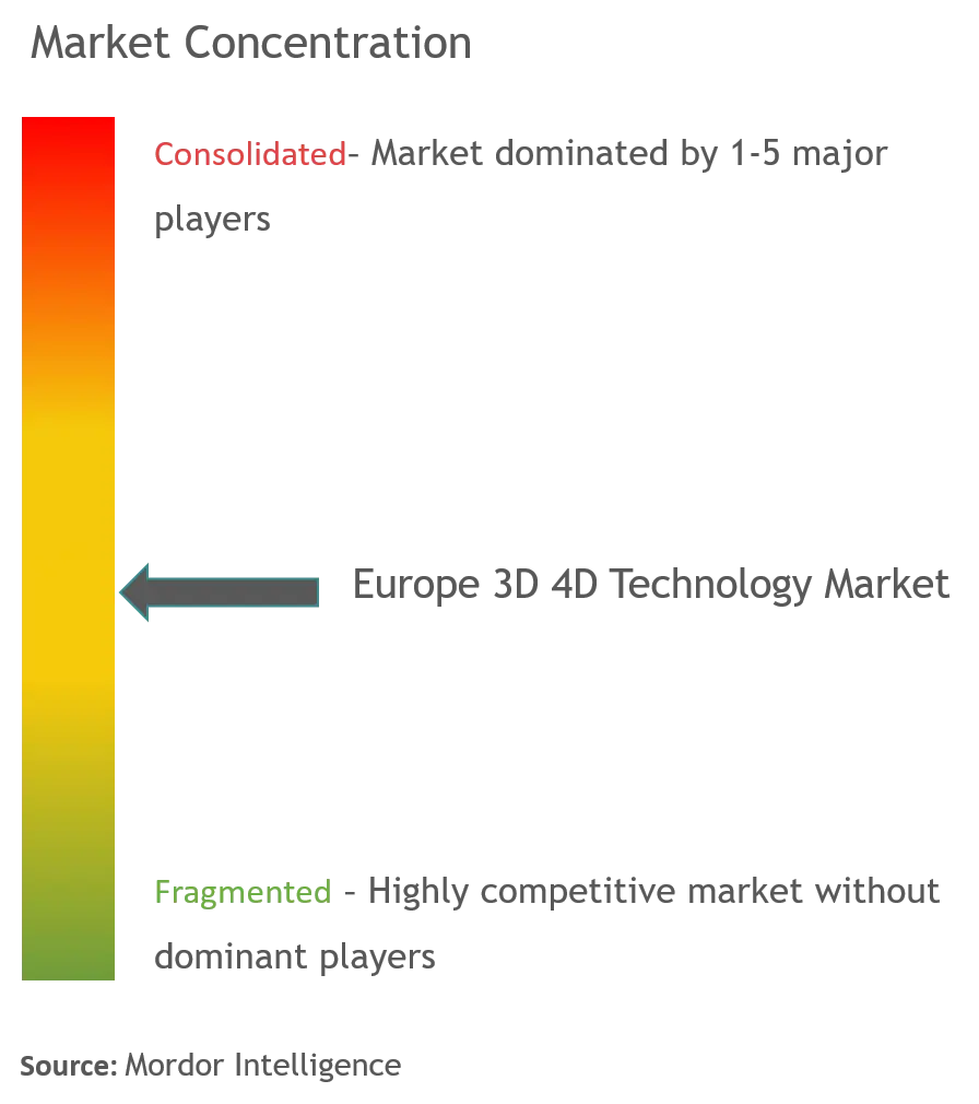 ヨーロッパの3D 4Dテクノロジー市場集中度
