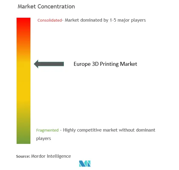 Europe 3D Printing Market Concentration