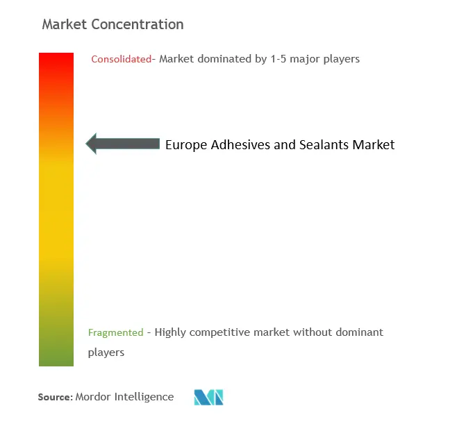 Europe Adhesives and Sealants Market Concentration