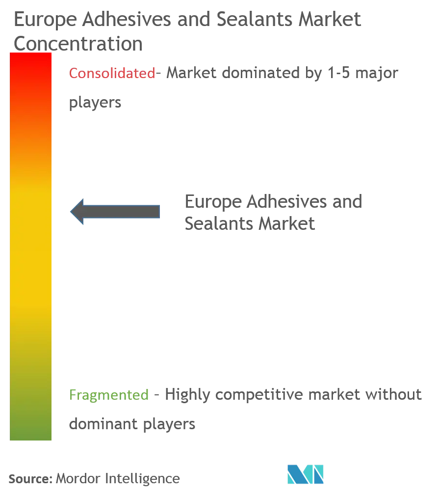 Europe Adhesives and Sealants Market - Market Concentration.png