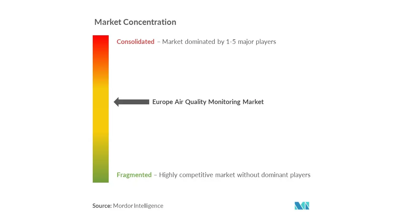 ヨーロッパの大気質モニタリング市場集中度