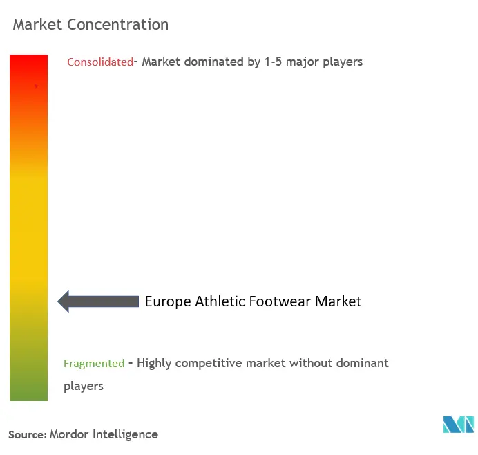 欧州アスレチックフットウェア市場の集中度