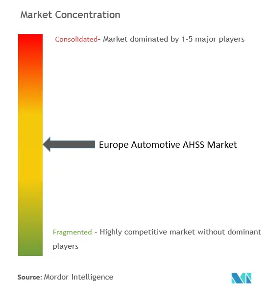 Concentración del mercado europeo de AHSS para automoción