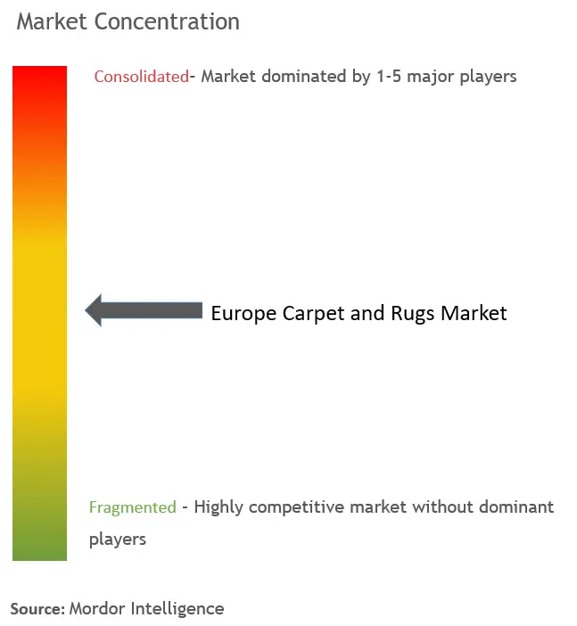 Tapis et moquettes d'EuropeConcentration du marché