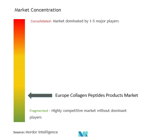 ヨーロッパコラーゲンペプチド製品市場集中度