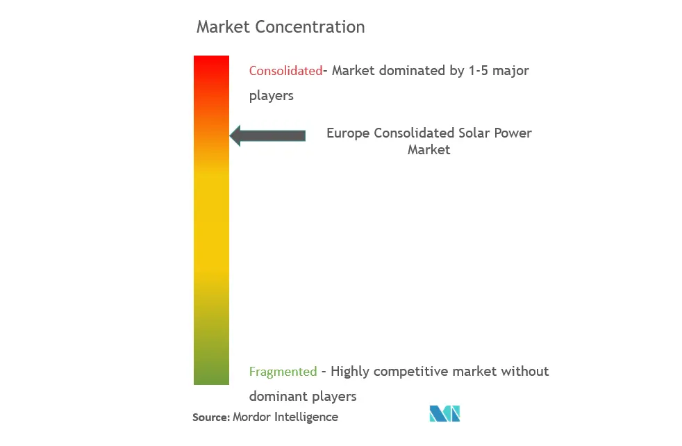 ヨーロッパの集光型太陽光発電市場集中度