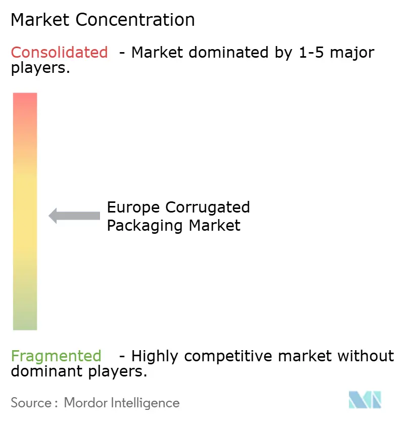Europe Corrugated Packaging Market Concentration