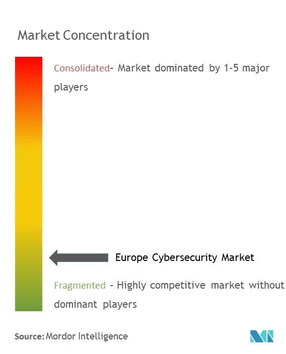 ヨーロッパのサイバーセキュリティ市場集中度
