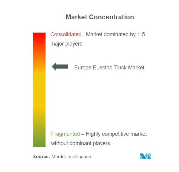 Europe Electric Truck Market Concentration