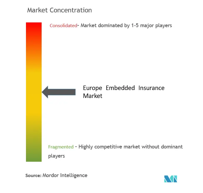 Europe Embedded Insurance Market Concentration