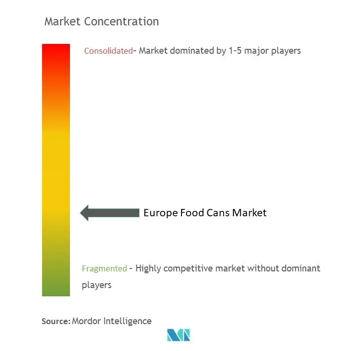 Europe Food Cans Market Concentration