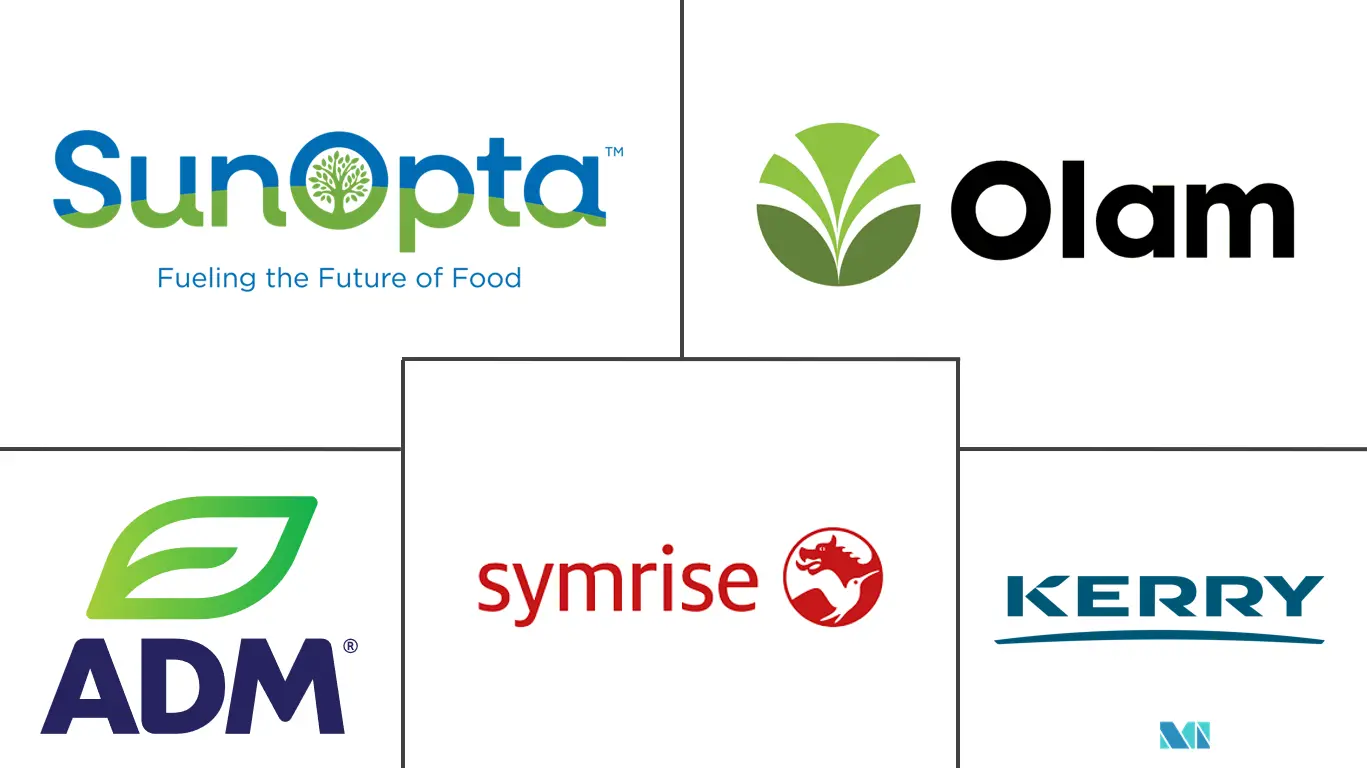 Principales actores del mercado europeo de ingredientes de frutas y verduras