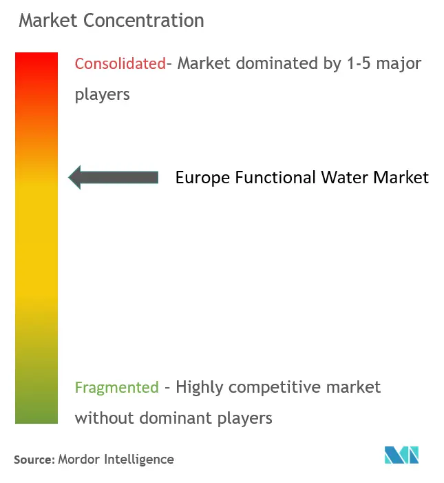 تركيز سوق المياه الوظيفية في أوروبا