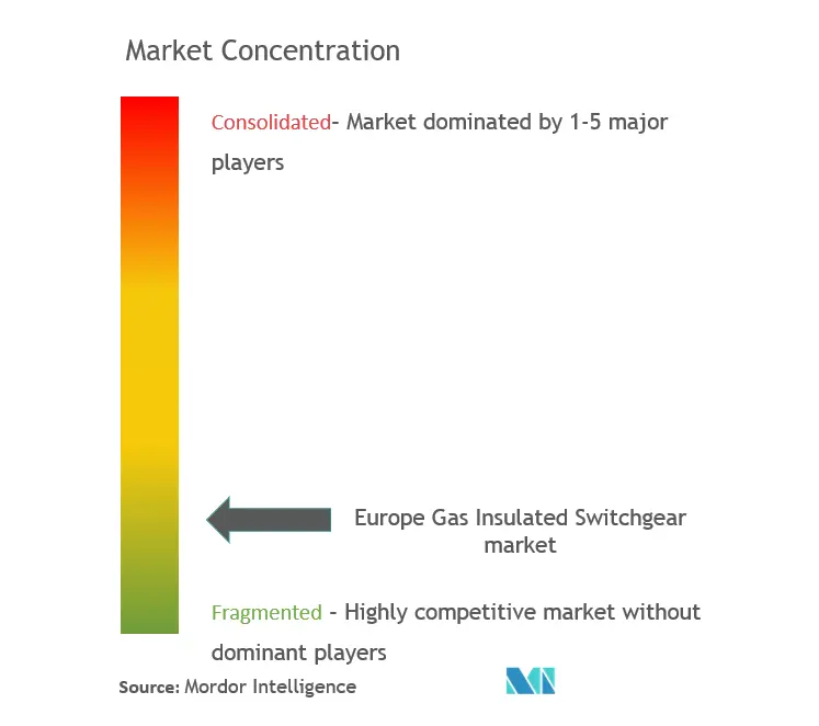 ヨーロッパのガス絶縁開閉装置市場集中度