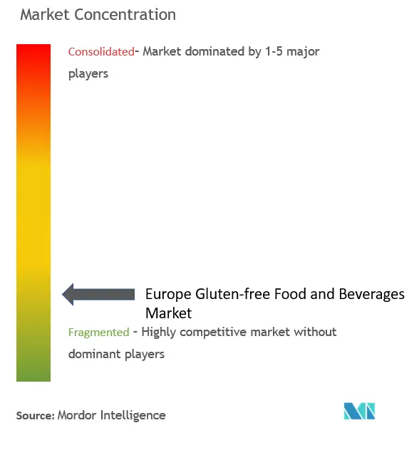Europe Gluten Free Foods & Beverages Market Concentration