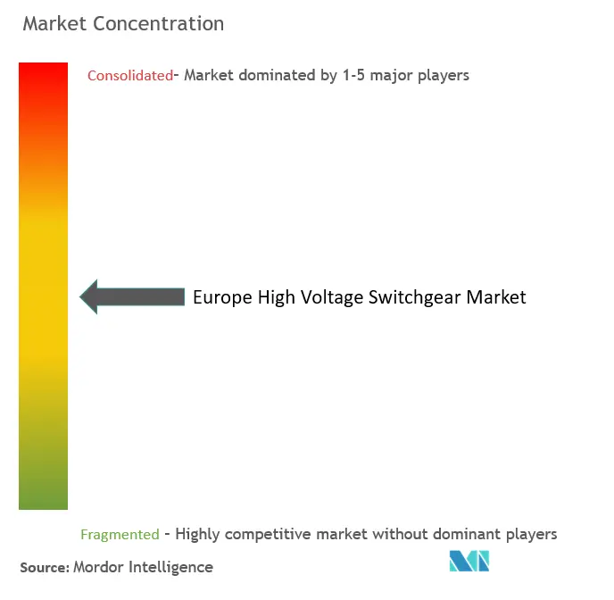 Europe High Voltage Switchgear Market Concentration