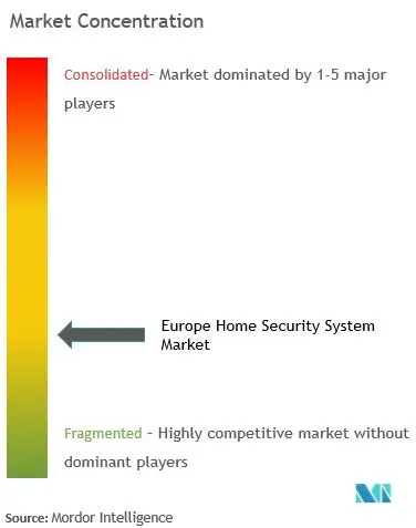 ヨーロッパのホームセキュリティシステム市場集中度