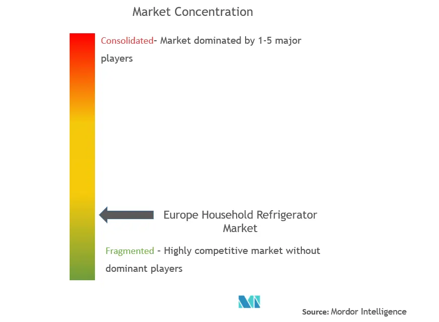 Refrigerador doméstico de EuropaConcentración del Mercado
