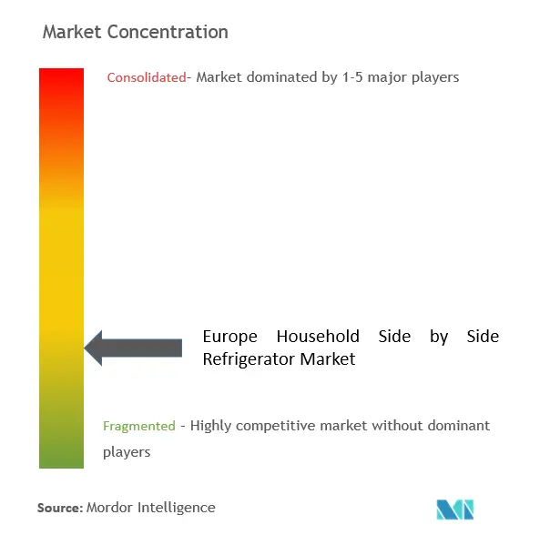 Europe Household Side By Side Refrigerator Market Concentration