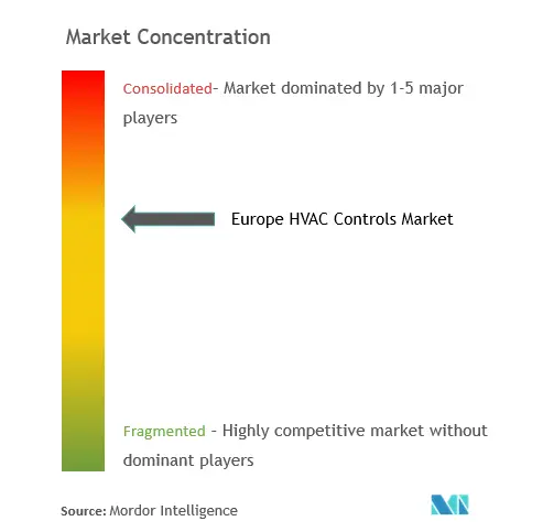 Controles HVAC de EuropaConcentración del Mercado