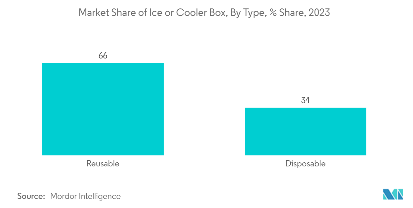 Europe Ice/Cooler Box Market: Market Share of Ice or Cooler Box, By Type, % Share, 2022