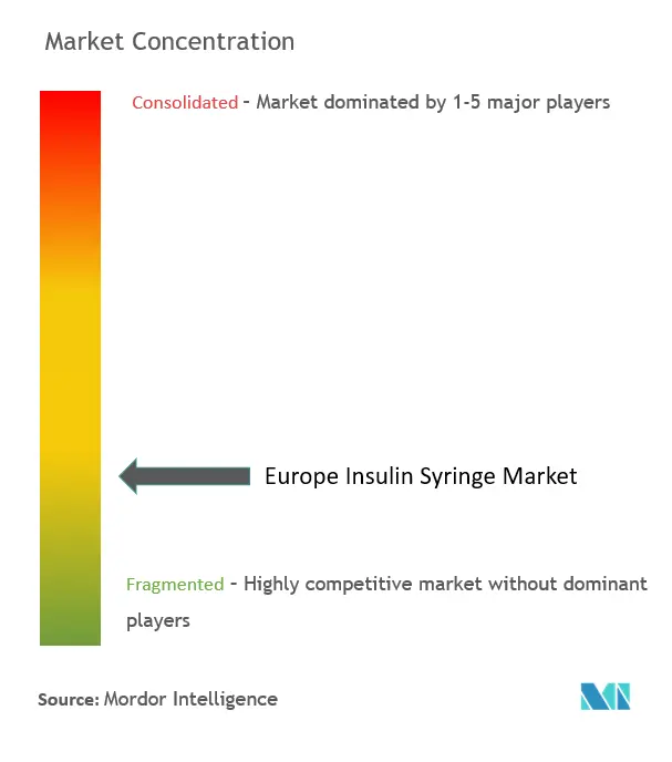 ヨーロッパのインスリン注射器市場集中度