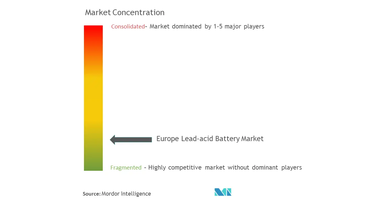 欧州鉛蓄電池市場の集中度