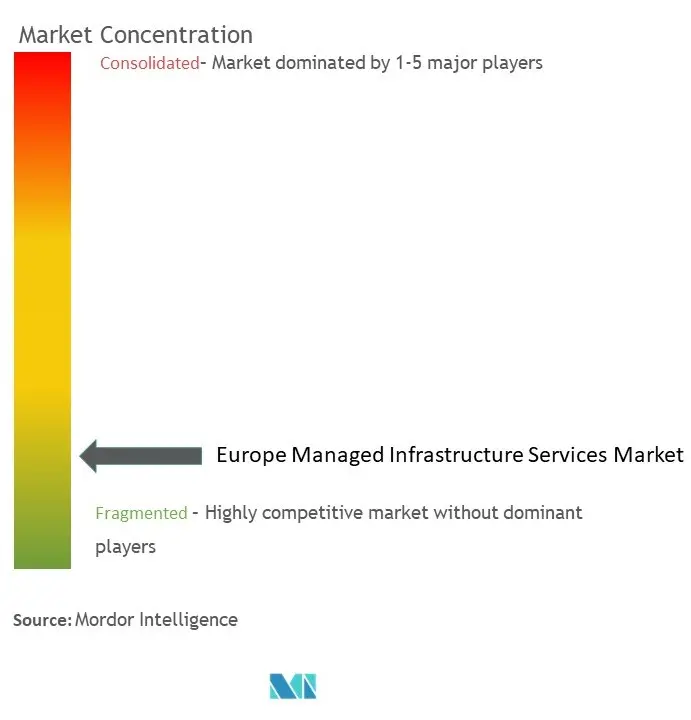 Concentración del mercado de servicios de infraestructura gestionados en Europa