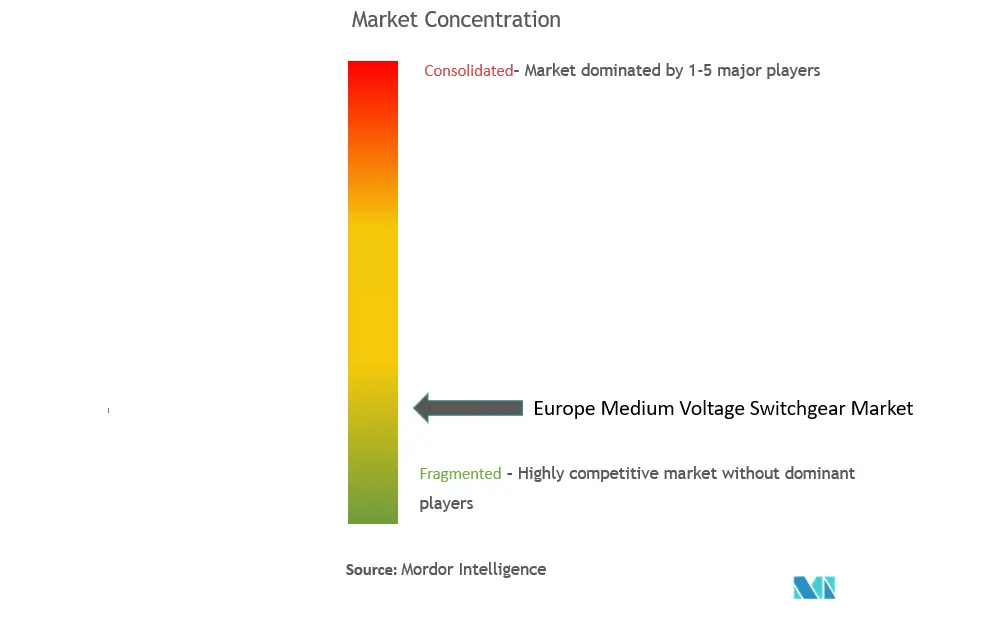 欧州高圧開閉器市場の集中度