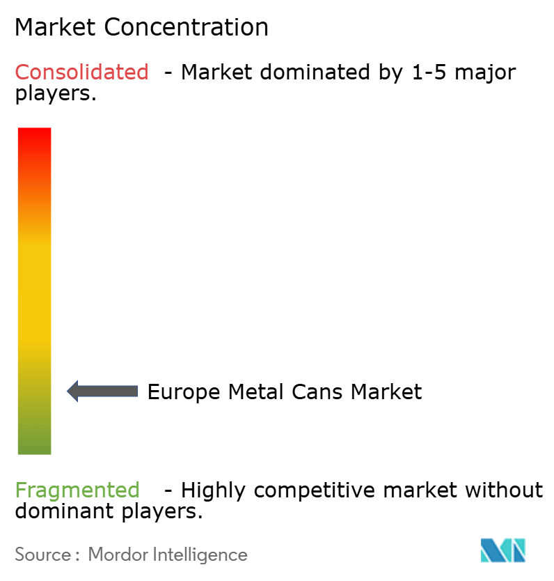 Europe Metal Cans Market Concentration