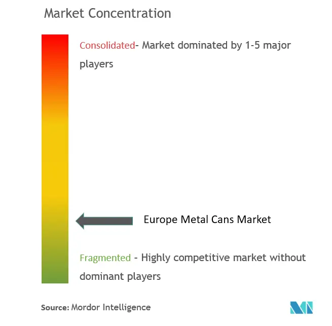 Europe Metal Cans Market Concentration