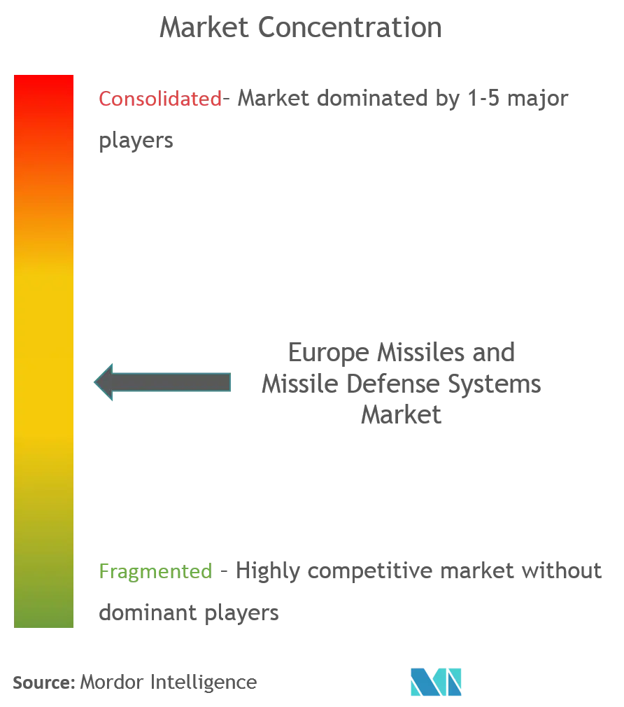 欧州ミサイル・ミサイル防衛システム市場の集中度