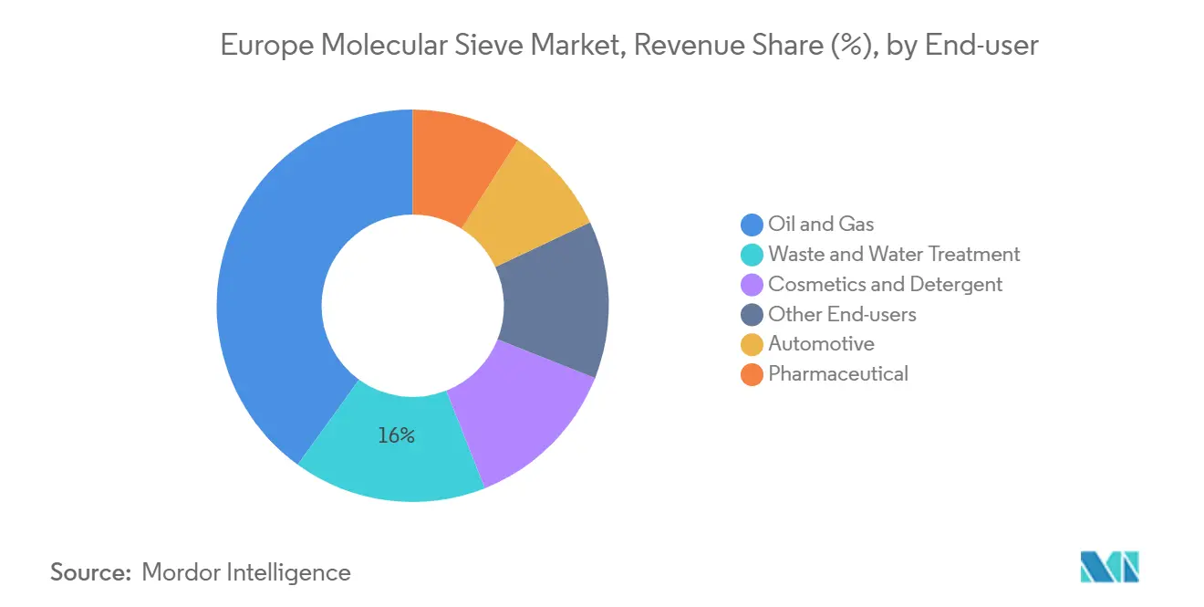 Europe Molecular Sieve Market, Revenue Share (%), by End-user