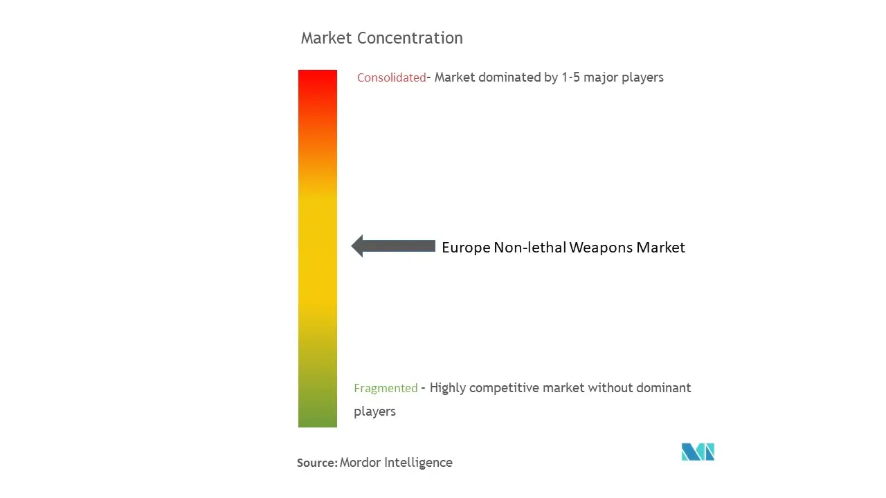 Europe Non-lethal Weapons Market Concentration