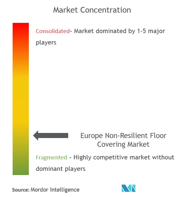 Revêtement de sol non résilient EuropeConcentration du marché