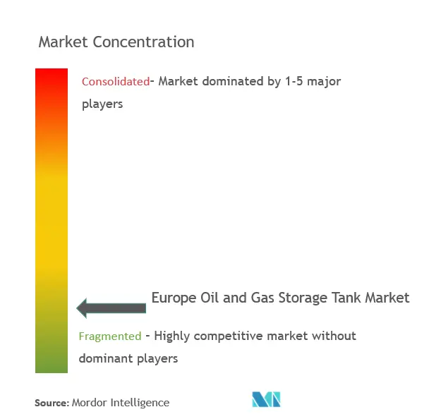 ヨーロッパの石油とガスの貯蔵タンク市場集中度