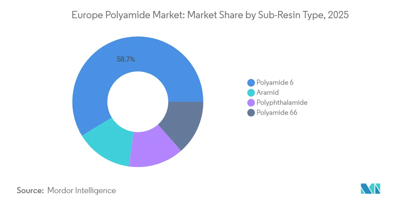 Europe Polyamide Market: Market Share by Sub-Resin Type, 2025