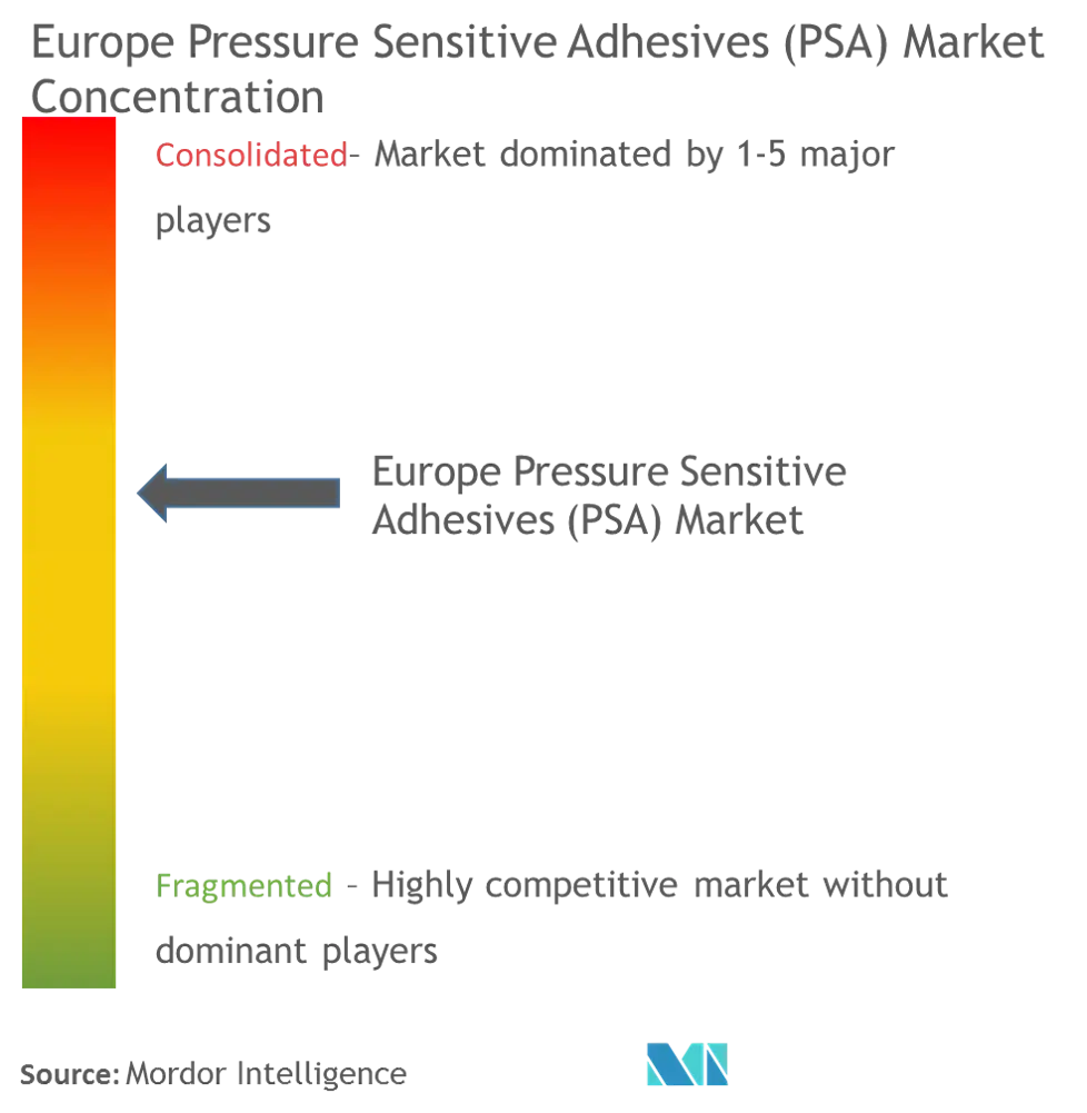 Europe Pressure Sensitive Adhesives (PSA) Market - Market Concentration.png